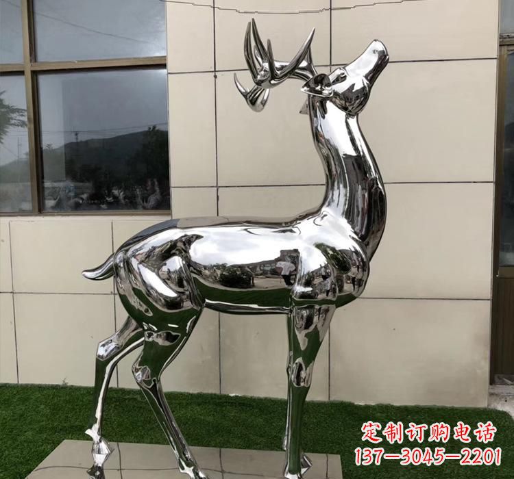 宁夏不锈钢动物梅花鹿雕塑美观耐用