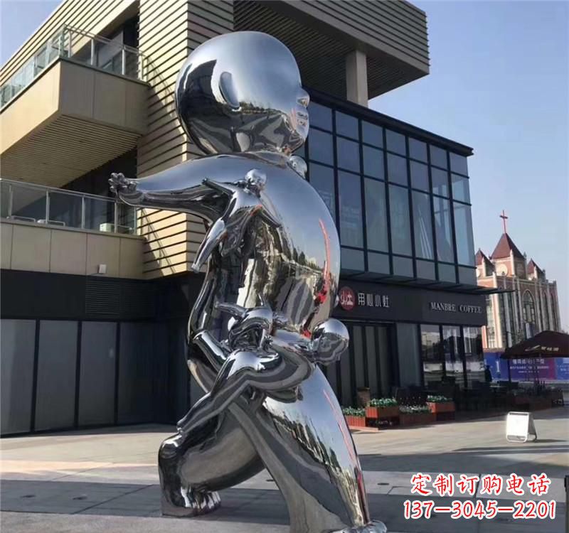 宁夏不锈钢儿童雕塑精致的艺术之作