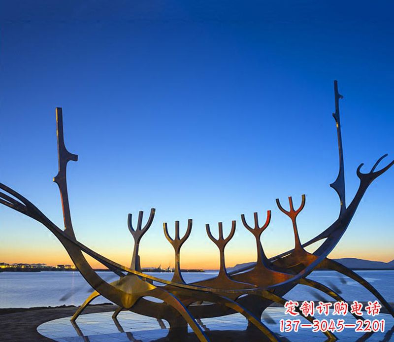 宁夏帆船雕塑精致的海洋艺术品