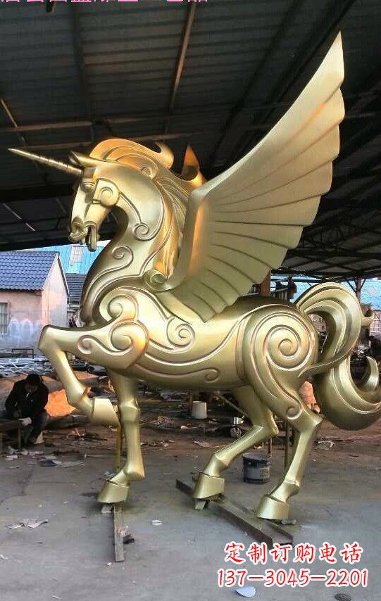 宁夏不锈钢独角兽雕塑铸造精美绝伦