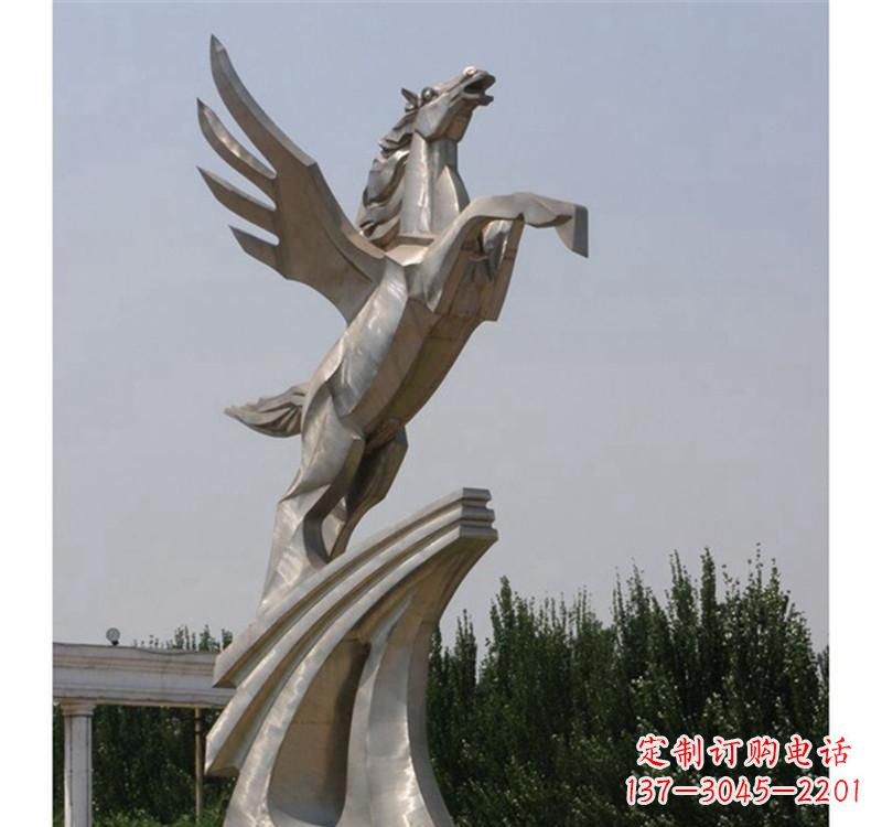 宁夏不锈钢飞马雕塑精美雕塑艺术