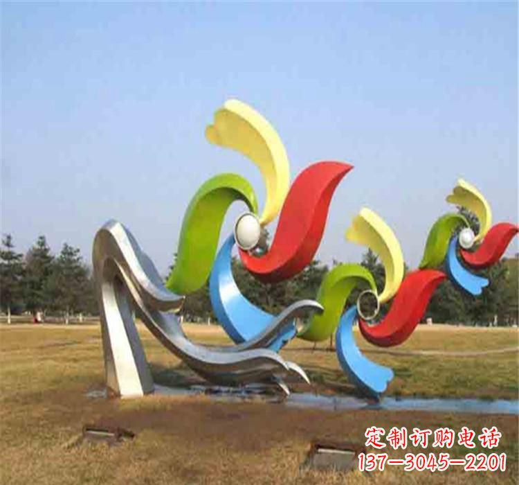 宁夏不锈钢风车雕塑绚丽多彩的艺术精品