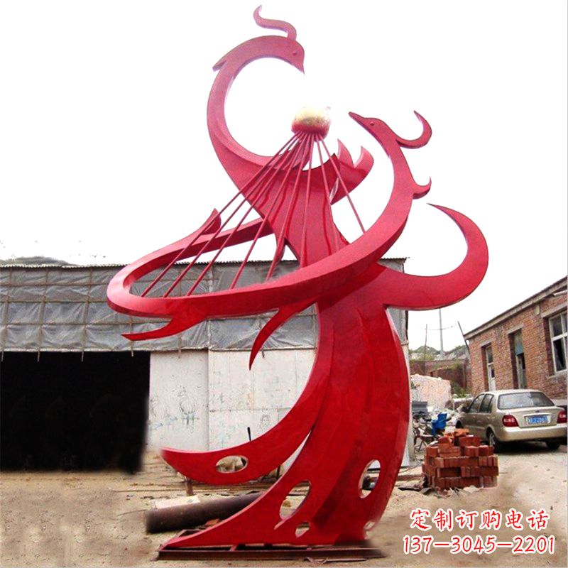 宁夏不锈钢凤凰雕塑绚丽多彩的艺术瑰宝