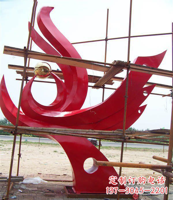 宁夏凤凰展翅高飞——不锈钢凤凰明珠广场景观雕塑