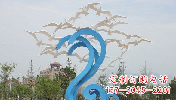 宁夏鸽子雕塑不锈钢的象征