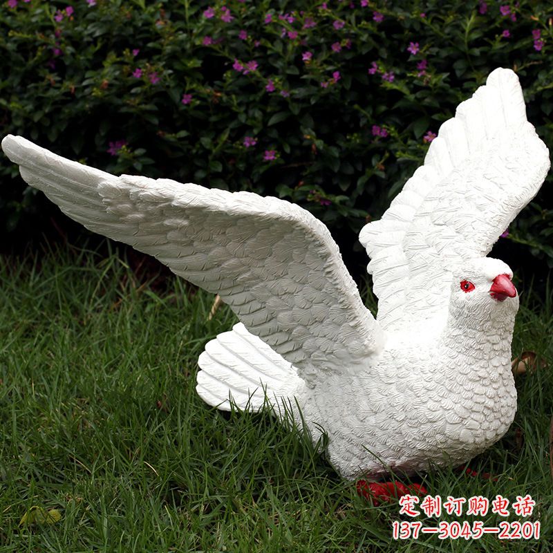 宁夏不锈钢鸽子雕塑象征和平与美好