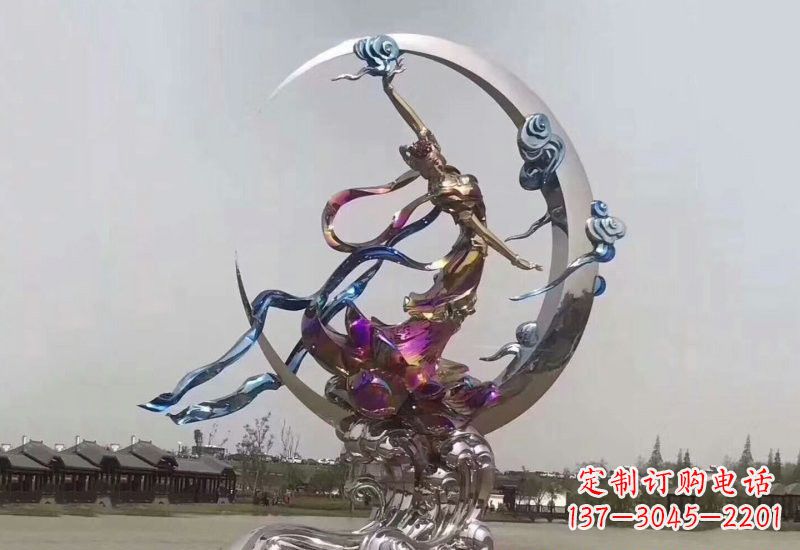 宁夏不锈钢嫦娥奔月雕塑