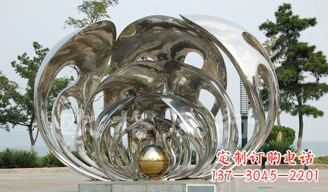 宁夏不锈钢贝壳珍珠雕塑艺术的融合