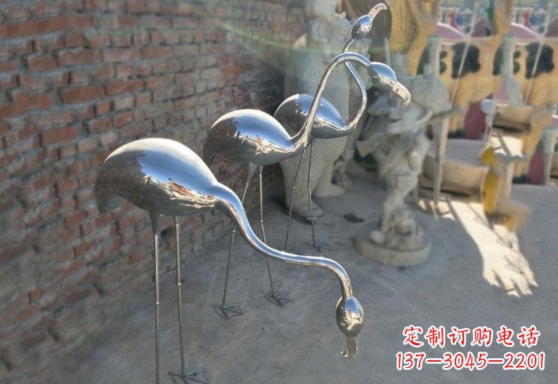 宁夏不锈钢火烈鸟雕塑灿烂耀眼的艺术之作