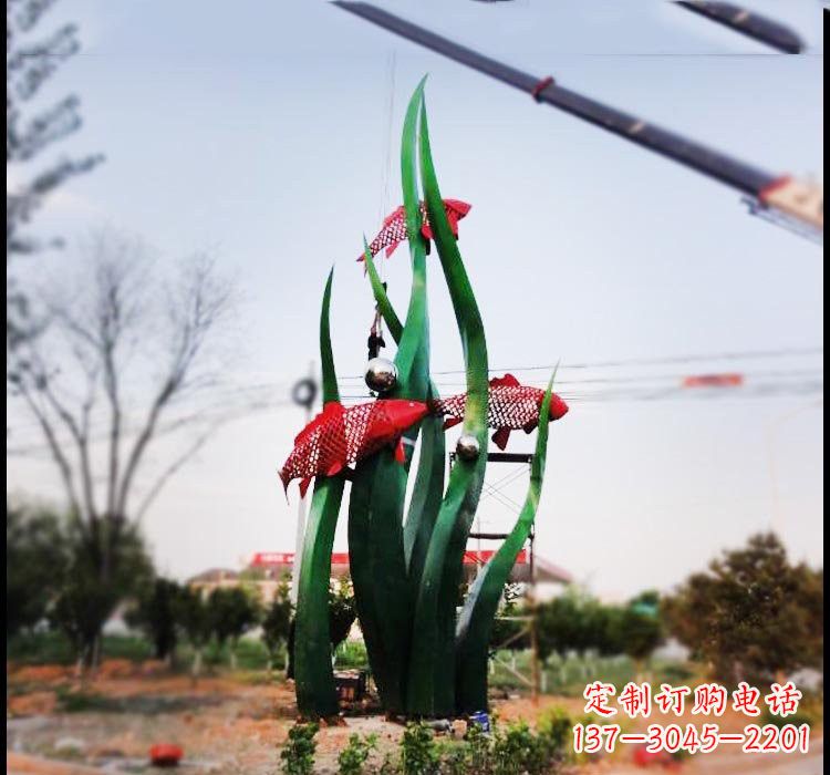 宁夏不锈钢鲤鱼雕塑美轮美奂的艺术之作