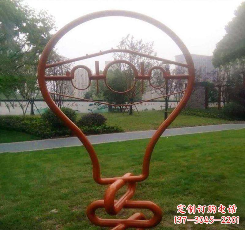 宁夏不锈钢灯泡雕塑点亮城市之美