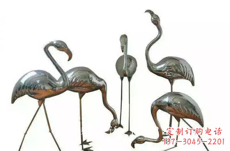 宁夏不锈钢火烈鸟雕塑——美丽的自然之美