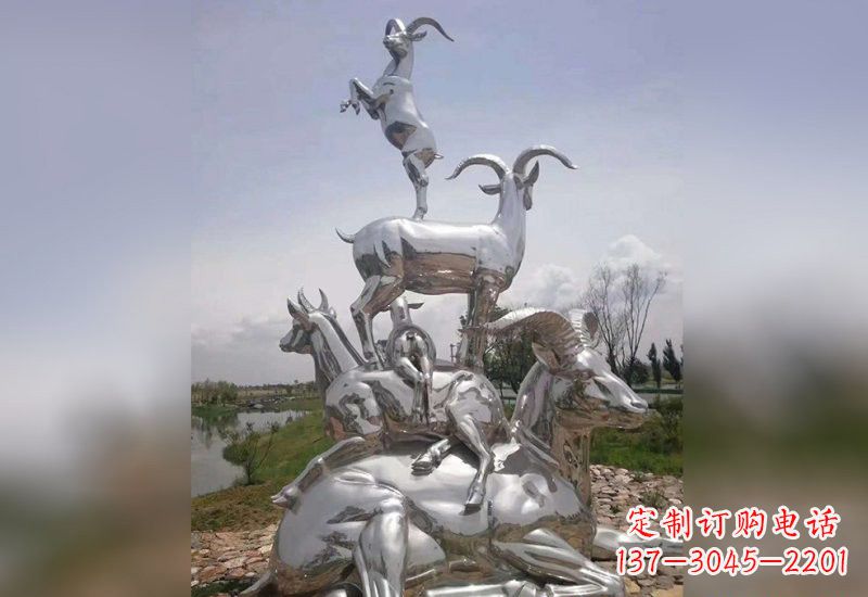 宁夏不锈钢羊雕塑精美绝伦