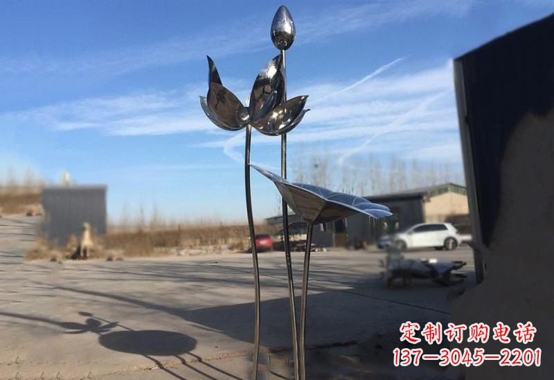 宁夏不锈钢公园荷花雕塑