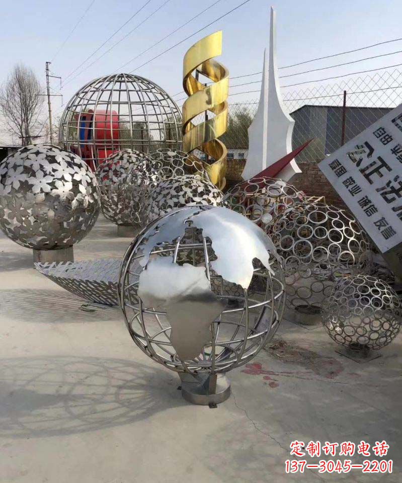 宁夏不锈钢地球雕塑融合艺术与自然的完美结合