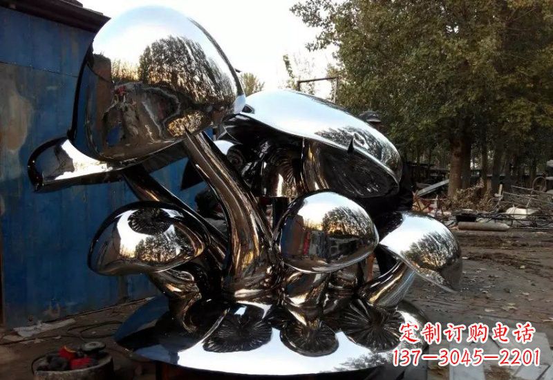 宁夏不锈钢公园蘑菇雕塑