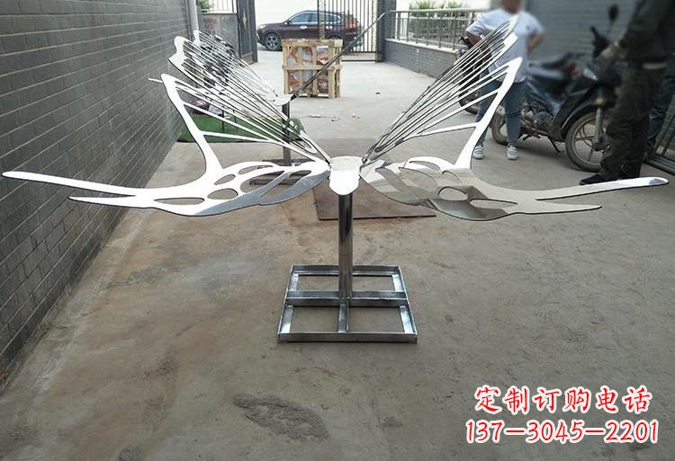 宁夏不锈钢公园镂空蝴蝶雕塑