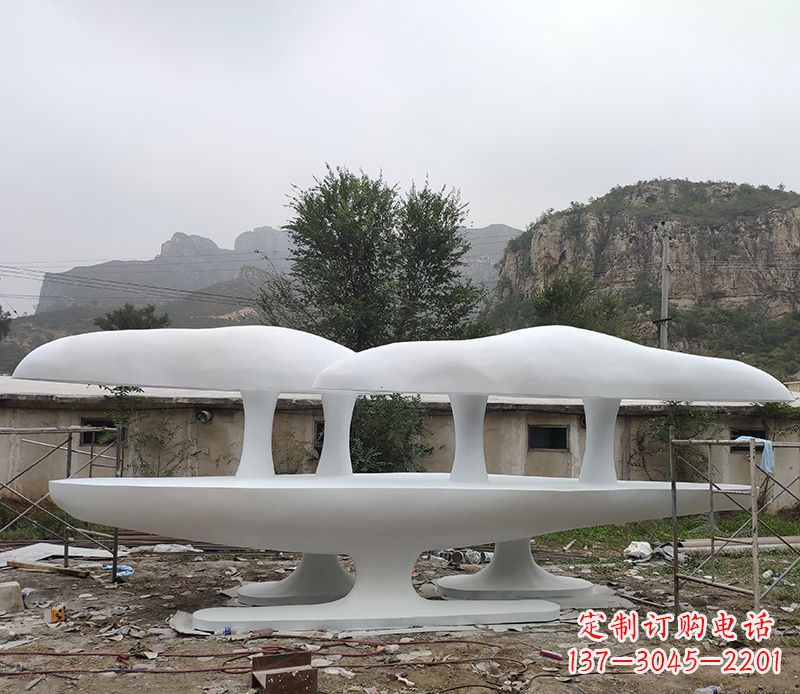 宁夏不锈钢蘑菇雕塑美丽的景观装置