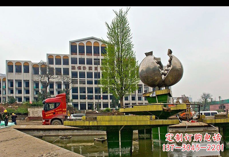 宁夏不锈钢石榴雕塑灿烂的艺术之美