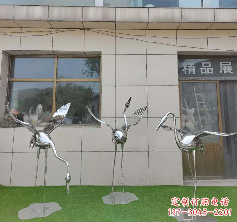 宁夏不锈钢仙鹤雕塑传承传统文化