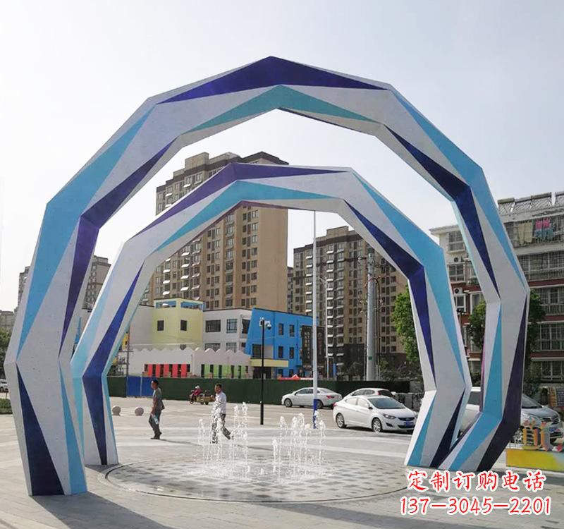 宁夏不锈钢拱门雕塑令人惊叹的艺术品