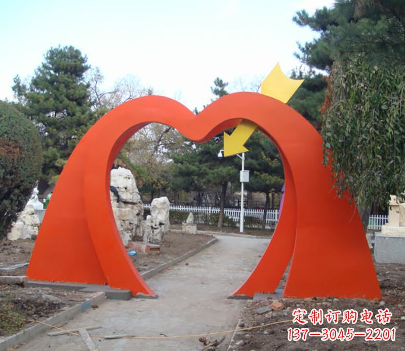 宁夏不锈钢拱门雕塑给空间增添灵动之美