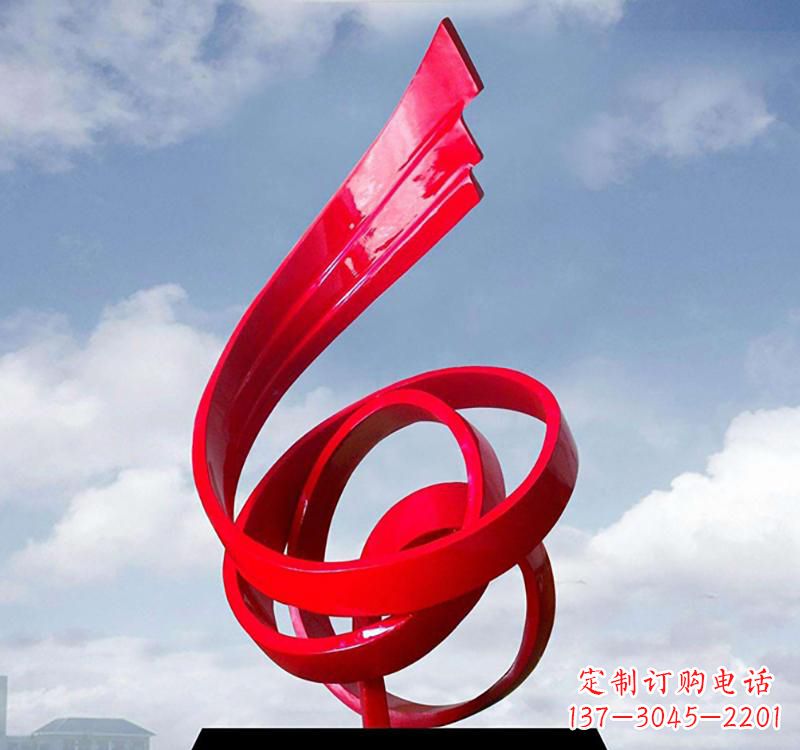 宁夏美丽的飘带雕塑——城市的精灵