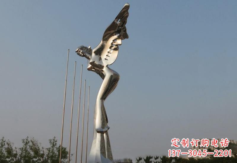 宁夏不锈钢天使雕塑精美而优雅