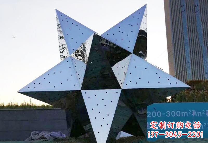 宁夏不锈钢五角星雕塑精致的艺术品