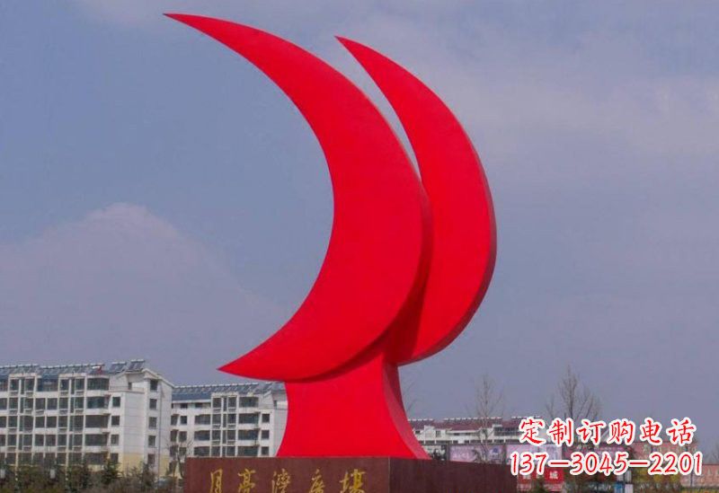 宁夏精美的不锈钢月亮雕塑