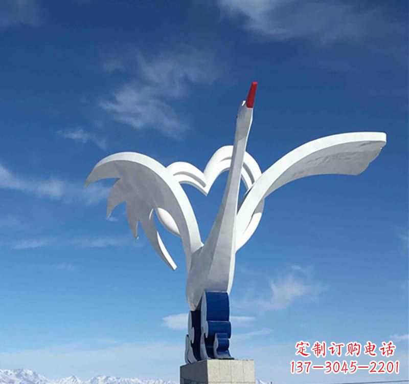 宁夏仙鹤雕塑传承中国传统文化
