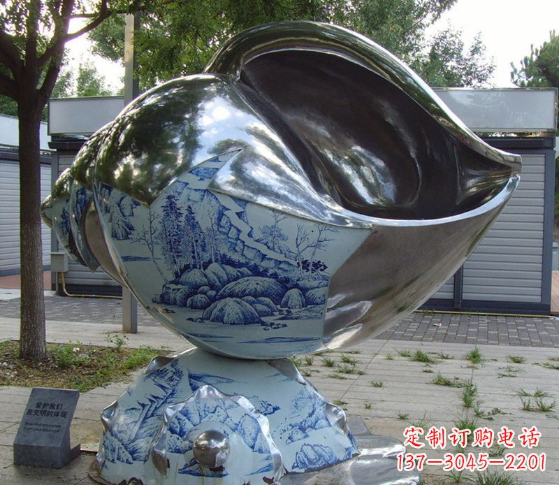 宁夏不锈钢海螺雕塑精致美观的艺术品