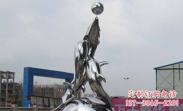 宁夏不锈钢海豚雕塑海洋之美的象征