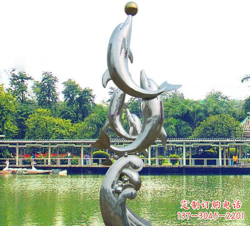 宁夏海豚的美丽雕塑