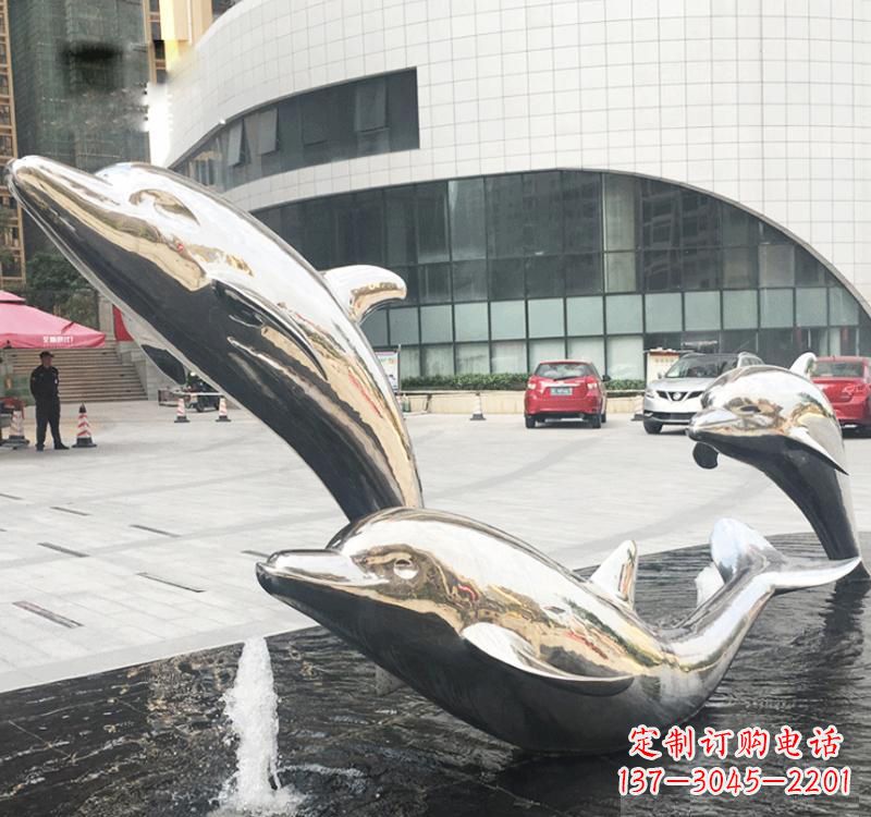 宁夏不锈钢海豚雕塑艺术与美的结合