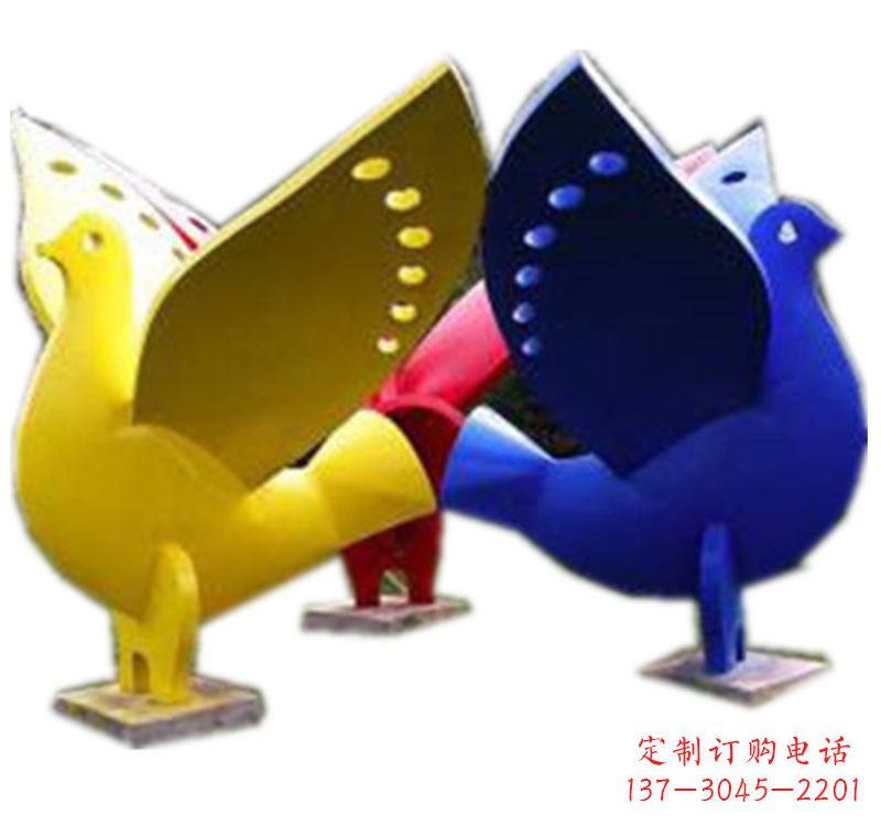 宁夏不锈钢制作的和平鸽雕塑