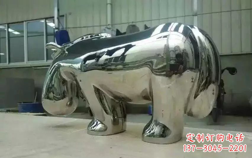宁夏不锈钢河马雕塑美观耐用的艺术品