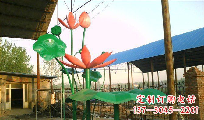 宁夏不锈钢荷叶雕塑精美而优雅