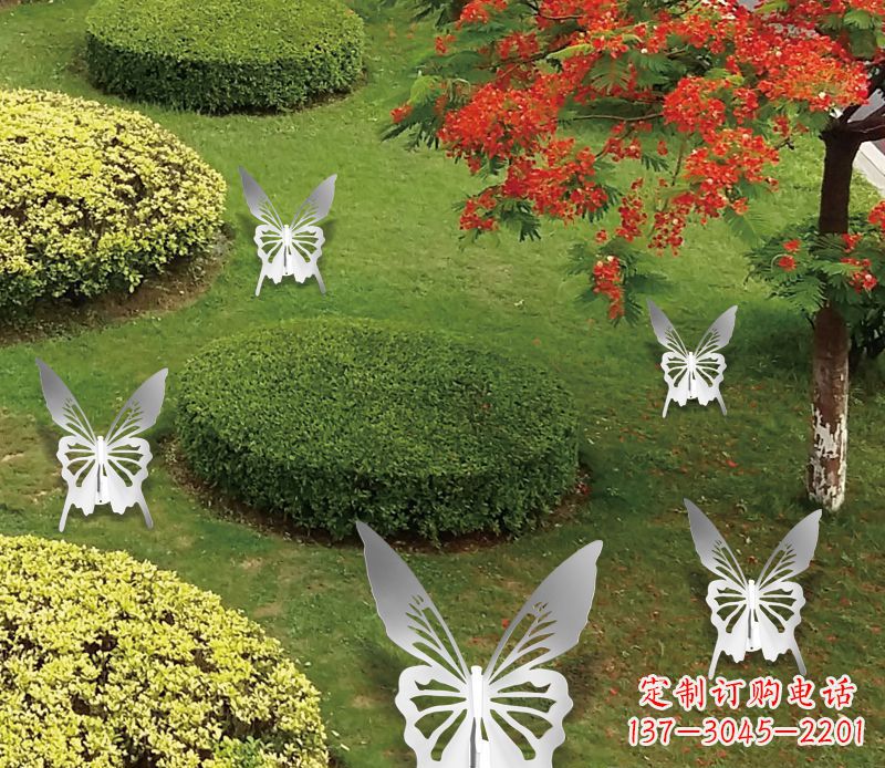 宁夏灵动飞舞不锈钢蝴蝶雕塑