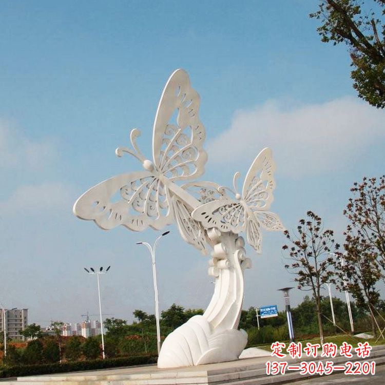 宁夏不锈钢蝴蝶雕塑——美丽传递自然之美