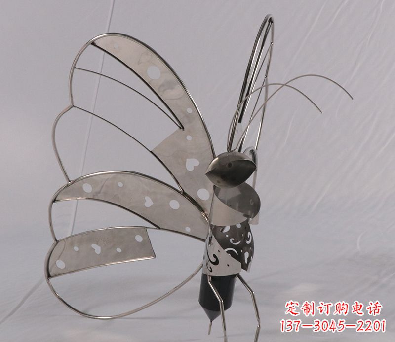 宁夏不锈钢蝴蝶雕塑精美的艺术品