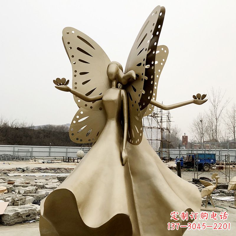 宁夏不锈钢蝴蝶少女艺术与美的完美结合