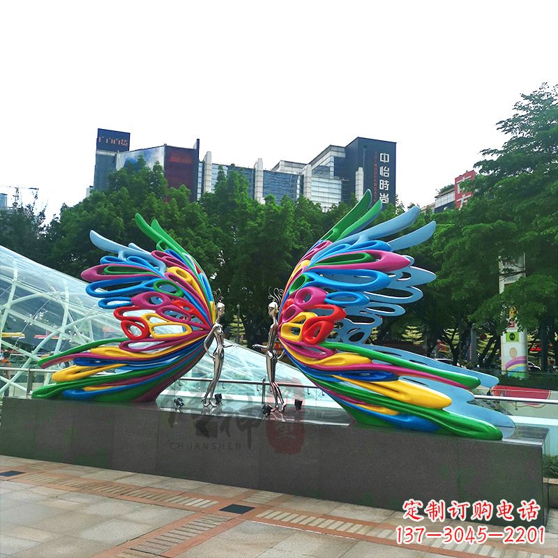 宁夏蝴蝶城市广场步道装饰雕塑