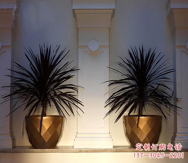 宁夏不锈钢花盆雕塑美观耐用的装饰艺术