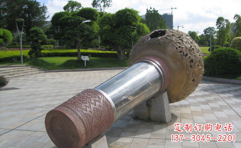 宁夏“铸就记忆的不锈钢话筒雕塑”