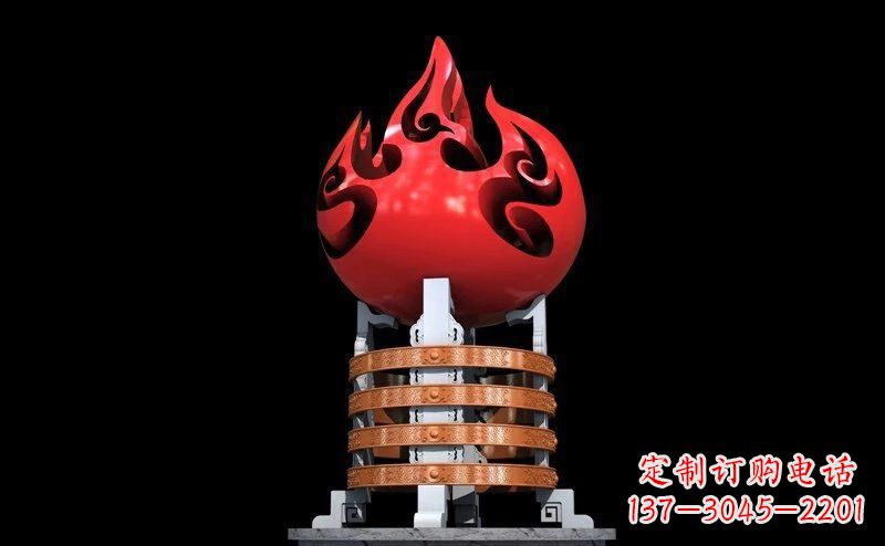 宁夏不锈钢火炬雕塑传承奋进精神