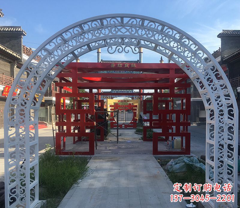 宁夏不锈钢拱门雕塑——精美绝伦