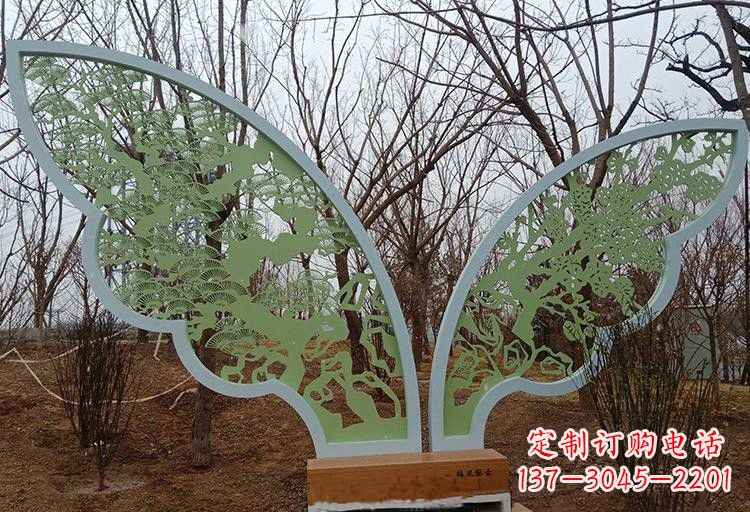 宁夏不锈钢剪纸蝴蝶翅膀雕塑