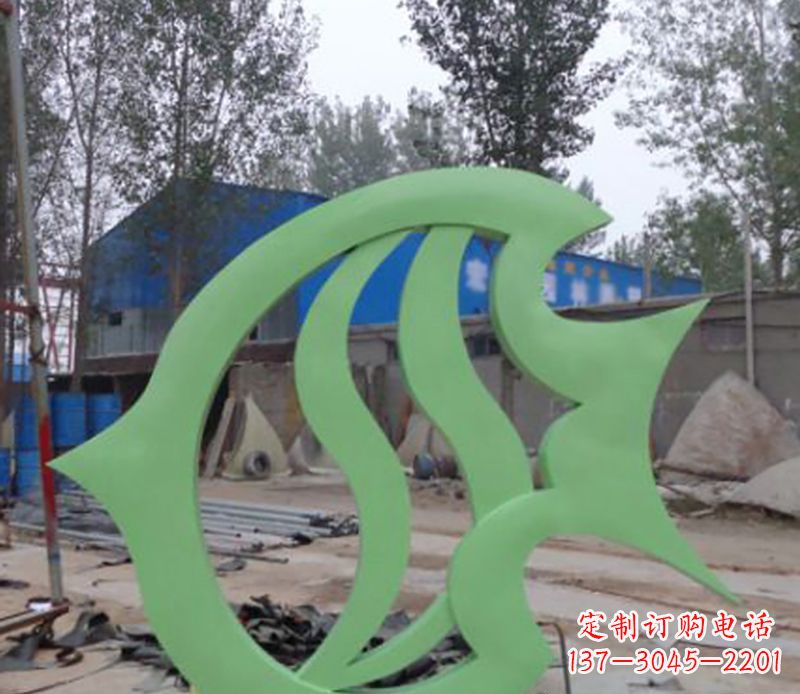 宁夏不锈钢剪纸鲤鱼雕塑——传承传统艺术