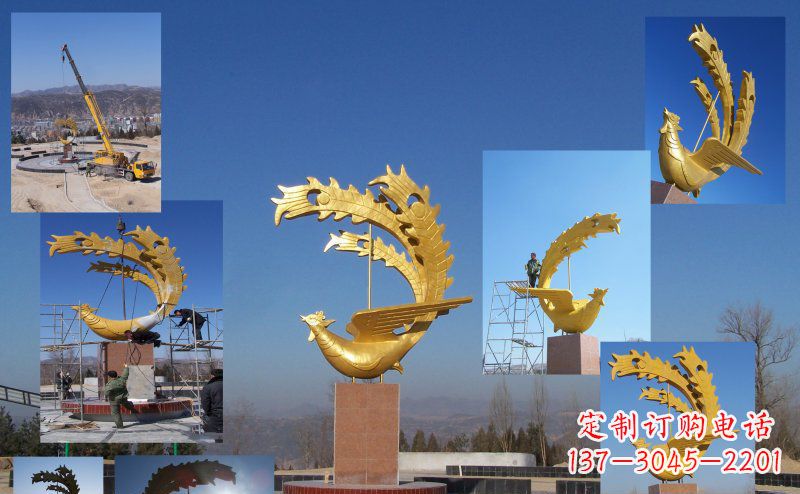 宁夏凤凰金色雕塑——展现凤凰之美
